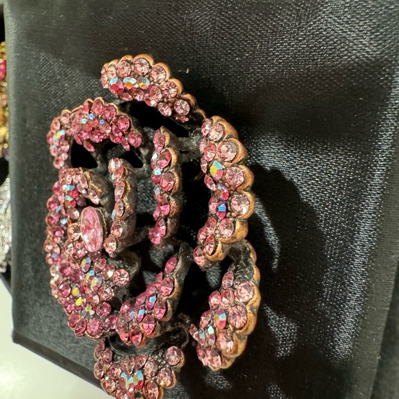 Vintage Brooch. Pink crystals - Picture 4 of 4
